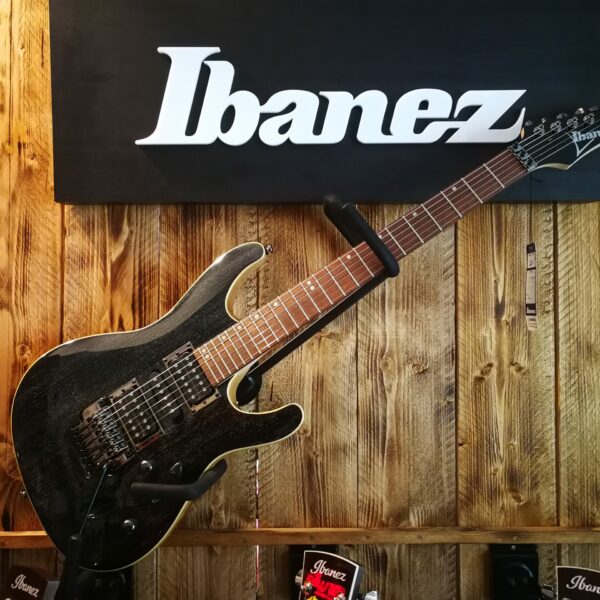 Ibanez S570AH-SWK S-Series E-Guitar 6 String Silver Wave Black, B-Stock