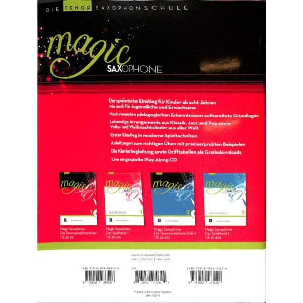 Magic Saxophone 1, Tenor-Sax + CD