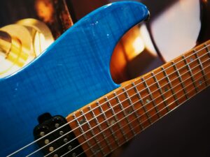 Ibanez MM7-TAB Martin Miller AZ Signature E-Guitar 7 String Transparent Aqua Blue + Case