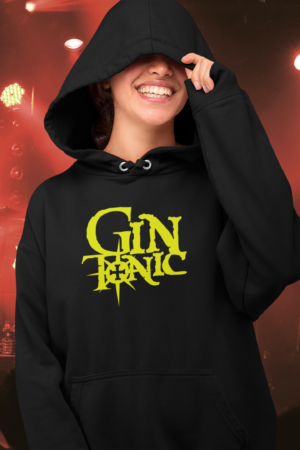Gin Tonic Hoody, schwarz mit Logo