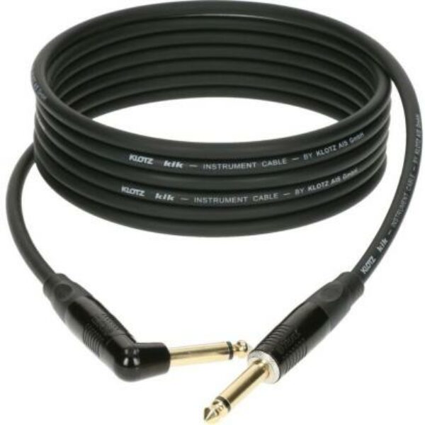 Klotz KIKKG6.0PRSW Straight to Right-Angled Gold-Plated Jack Cable, 6m