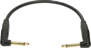 Klotz KIKPK090RR unbalanced pro patch cable straight / angled - jack plug, gold plated, 0,9 Meter