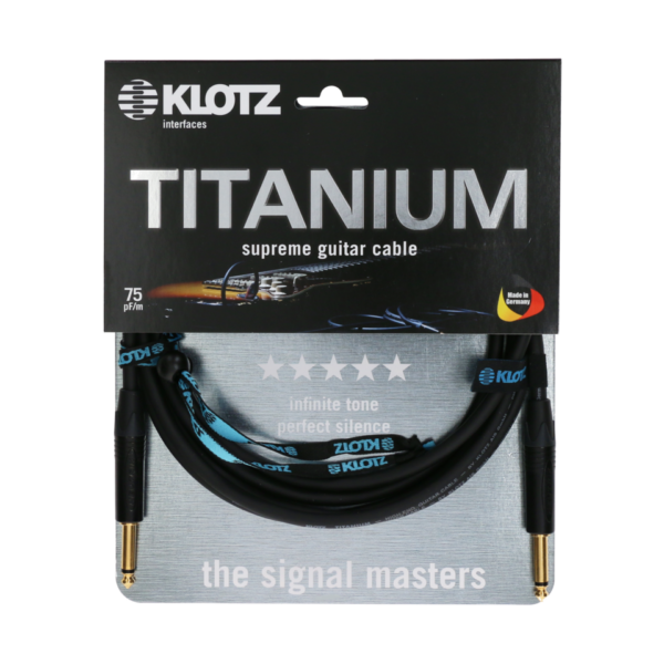 Klotz TI-0600PP Titanium Supreme Guitar Cable, straight-straight, 6 Meter