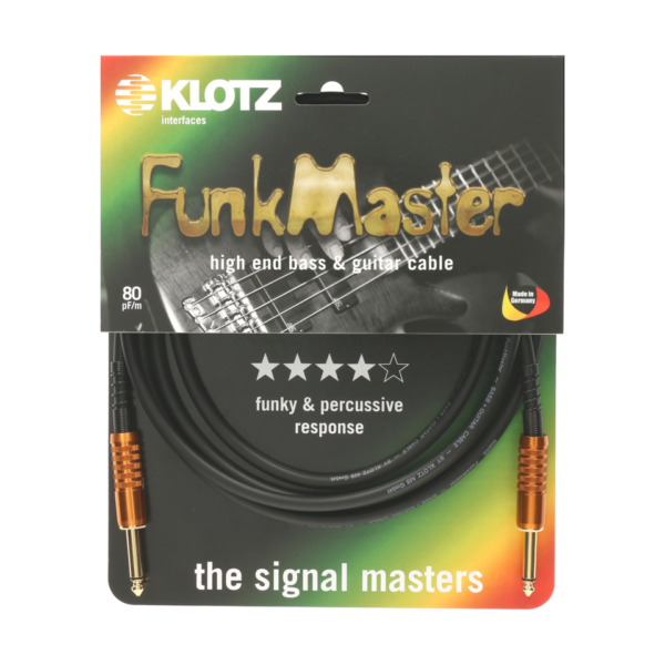 Klotz TM-0600 FunkMaster, high end bass & guitar cable, straight-straight, 6 Meter