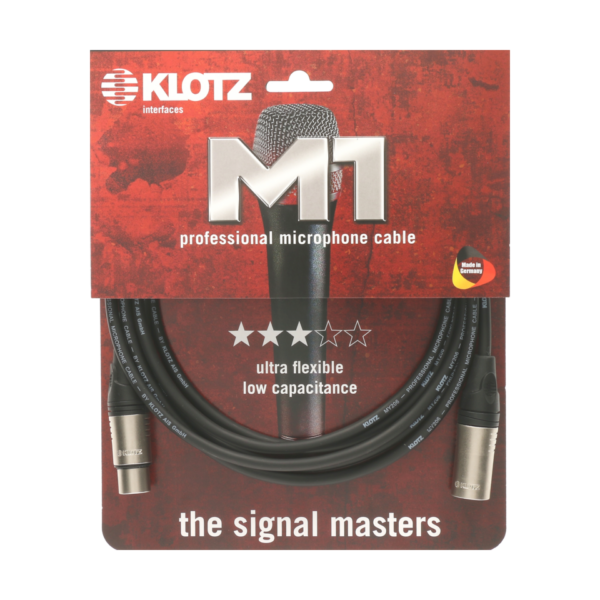 Klotz M1K1FM1000 professional microphone cable XLR, 3-polig, 10 Meter