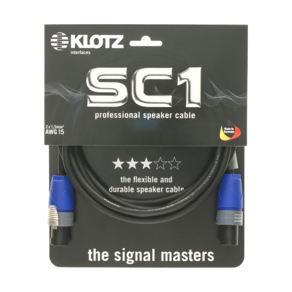 Klotz SC1-02SW professional speaker cable, SpeakOn, 2 Meter