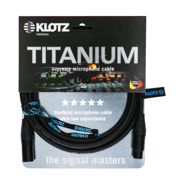 Klotz TI-M0500 Titanium StarQuad XLR Cable, supreme microphone cable. 5 Meter