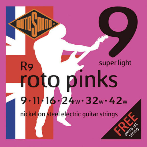 Rotosound R9 Roto Pinks, Super Light 9-42