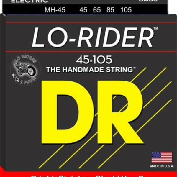 DR MH-45 LO-RIDER, Bass Strings - Stainless Steel, Medium 45-105