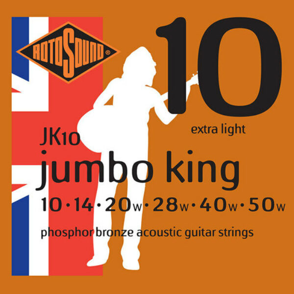 Rotosound JK10 Akustik-Gitarren Saiten Jumbo King, 0.10-0.50