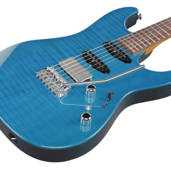 Ibanez MMN1-TAB Signature Guitar 6-Str Martin Miller Transparent Aqua Blue + Hardcase