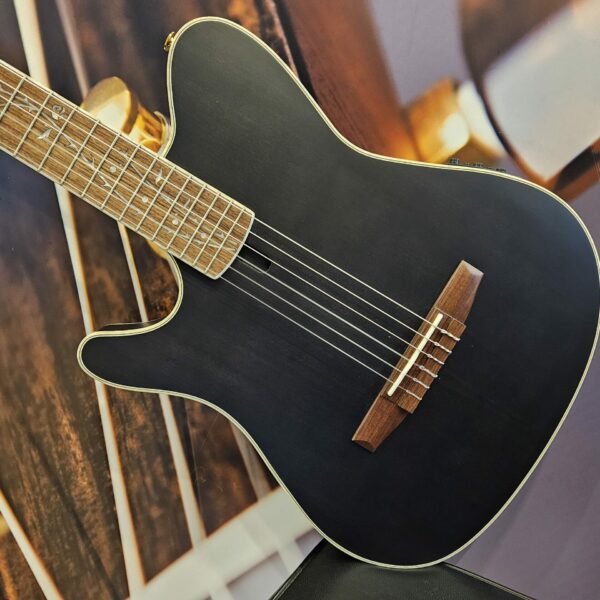 Ibanez TOD10NL-TKF Tim Henson Signature Lefthand, Nylon String Guitar 6-String- Transparent Black Flat, B-Stock