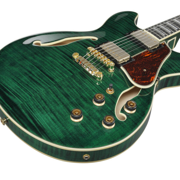 Ibanez AS93FM-TMG Artcore Expressionist Hollow Body Guitar 6-String - Transparent Moss Green