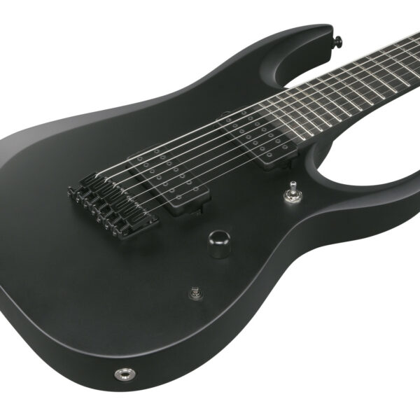 Ibanez RGDRB71-BKF Iron Label RGD Electric Guitar 7-String - Black Flat