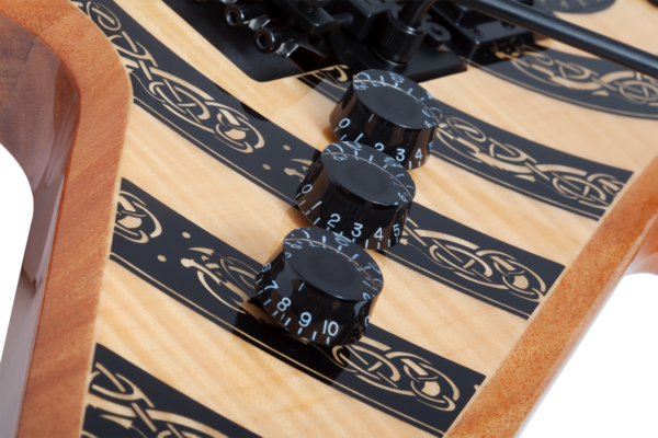 Wylde Audio #4573 Warhammer FR, Norse Dragon Bullseye, Rawtop E-Guitar – Bild 11