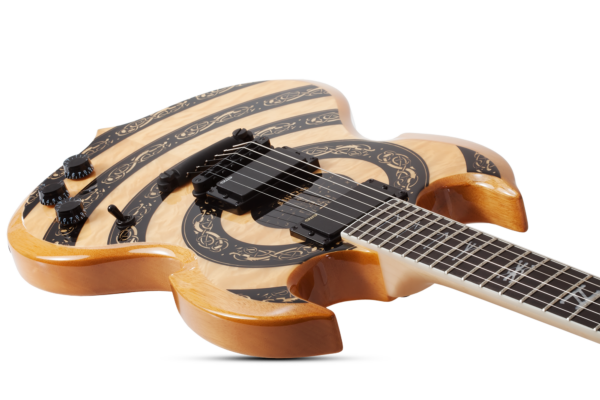 Wylde Audio #4574 Barbarian Norse Dragon Bullseye, Rawtop E-Guitar