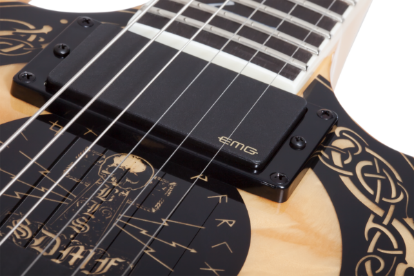 Wylde Audio #4574 Barbarian Norse Dragon Bullseye, Rawtop E-Guitar – Bild 7
