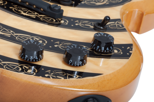 Wylde Audio #4574 Barbarian Norse Dragon Bullseye, Rawtop E-Guitar – Bild 8