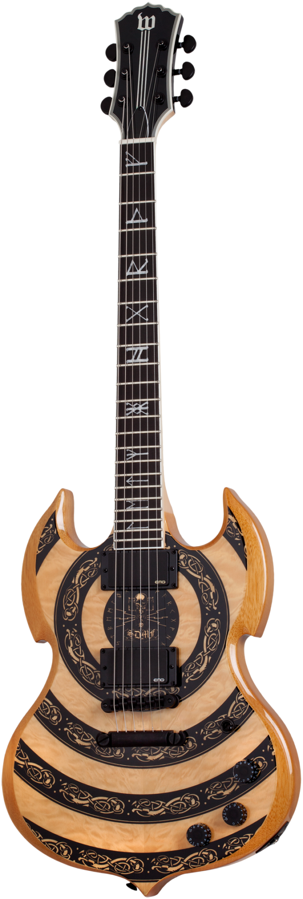 Wylde Audio #4574 Barbarian Norse Dragon Bullseye, Rawtop E-Guitar – Bild 13