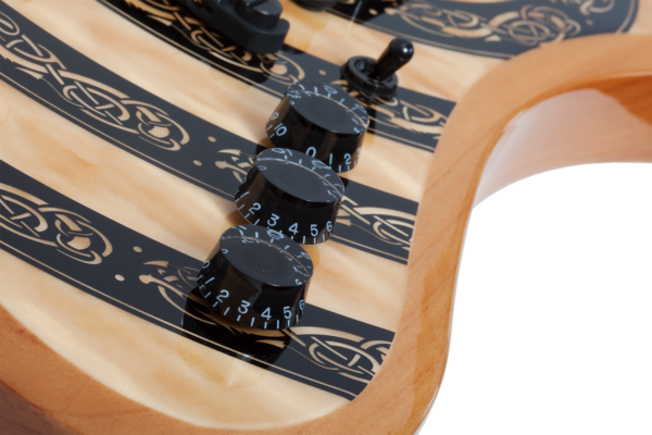 Wylde Audio #4575 Nomad Norse Dragon Bullseye, Rawtop E-Guitar – Bild 13