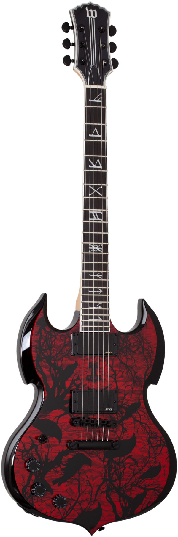 Wylde Audio #4585 Barbarian, Blood Raven, Lefthand E-Guitar – Bild 14