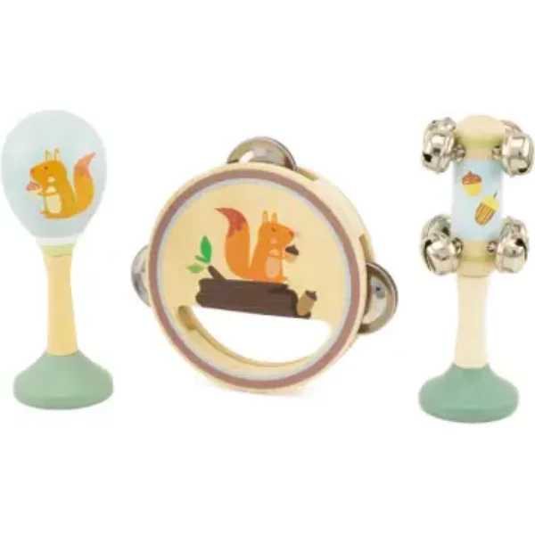 Musikset Eichhörnchen, Holz