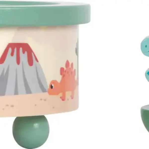 Spieluhr „Dino“ FSC 100%, Musikspielzeug aus Holz