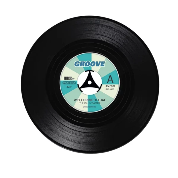 Vinyl-Untersetzer, Schallplatte