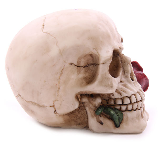 Totenkopf mit Rosen