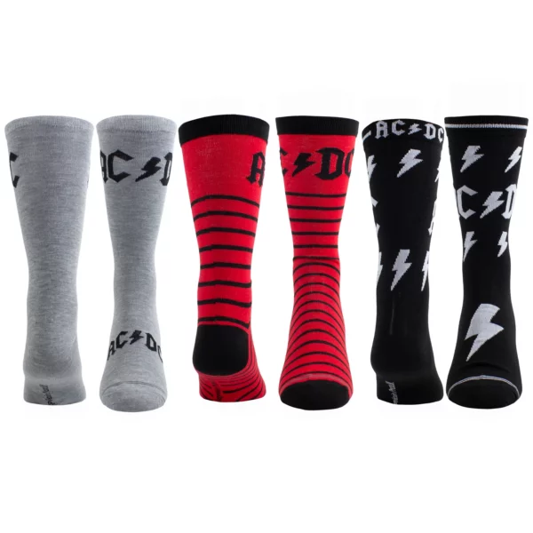 Geschenkebox ACDC, Socken (3 Paar) im Mini Gitarren Case