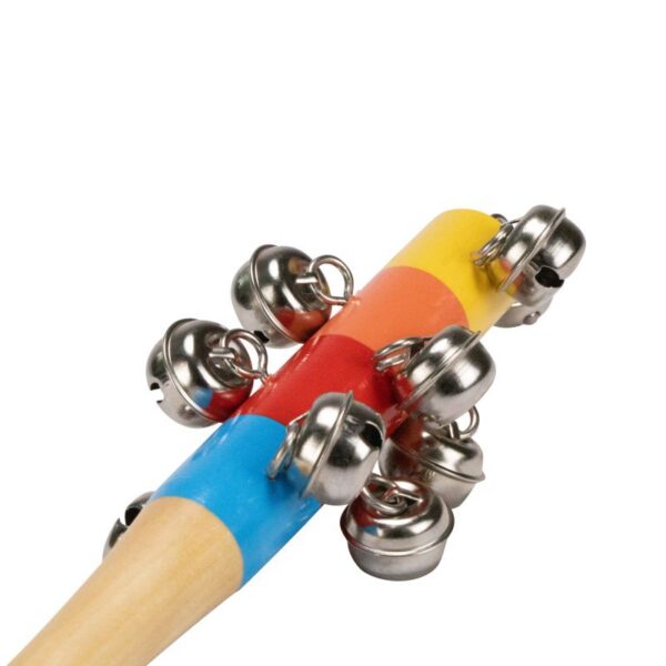 Schellenstab Aus Holz Mit Glocken Für Kinder 21,5 cm
