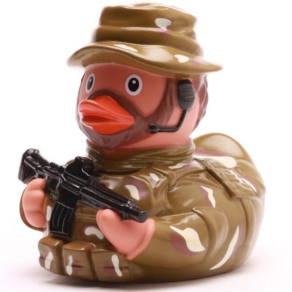 Badeente Soldat - Gummiente